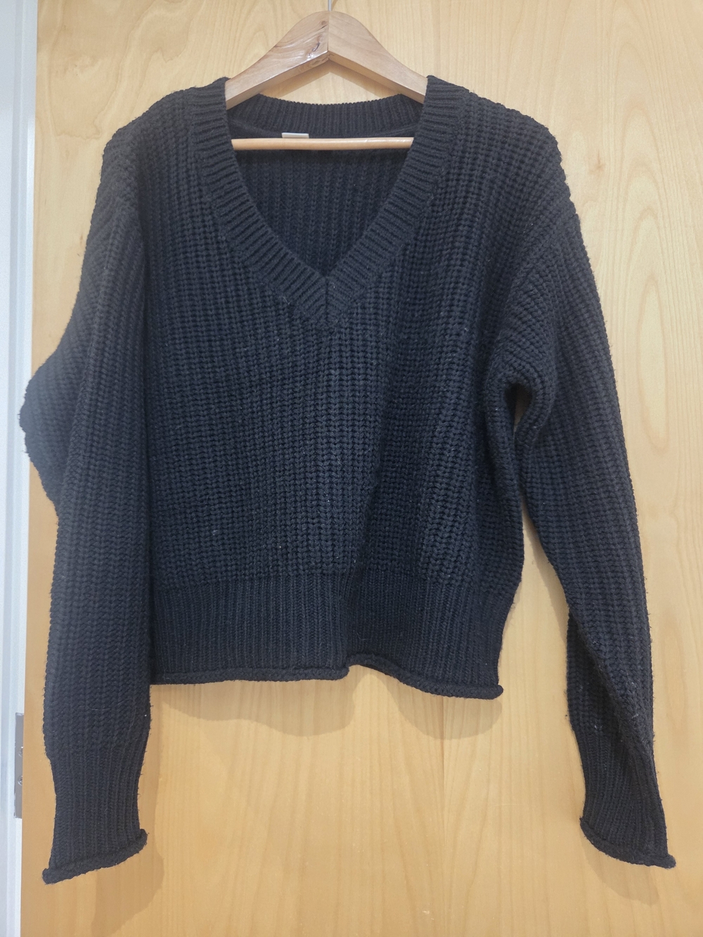 twik Black V-Neck Knit Sweater